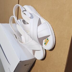 White sandals made in Japan